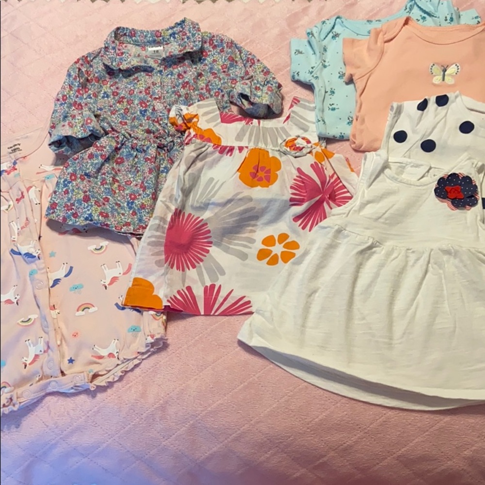 Lot of 7 Carters Toddler Girl Items